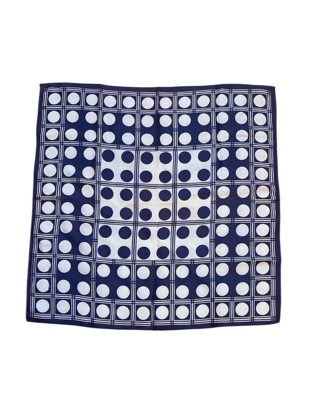 Vintage Polka Dot Scarf Japan Purple & White